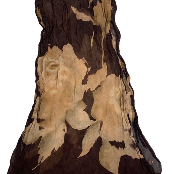 Lot of THREE Silk Scarves Ellen Tracy, Laura Ashley Purples And Beige - Picture 9 of 10